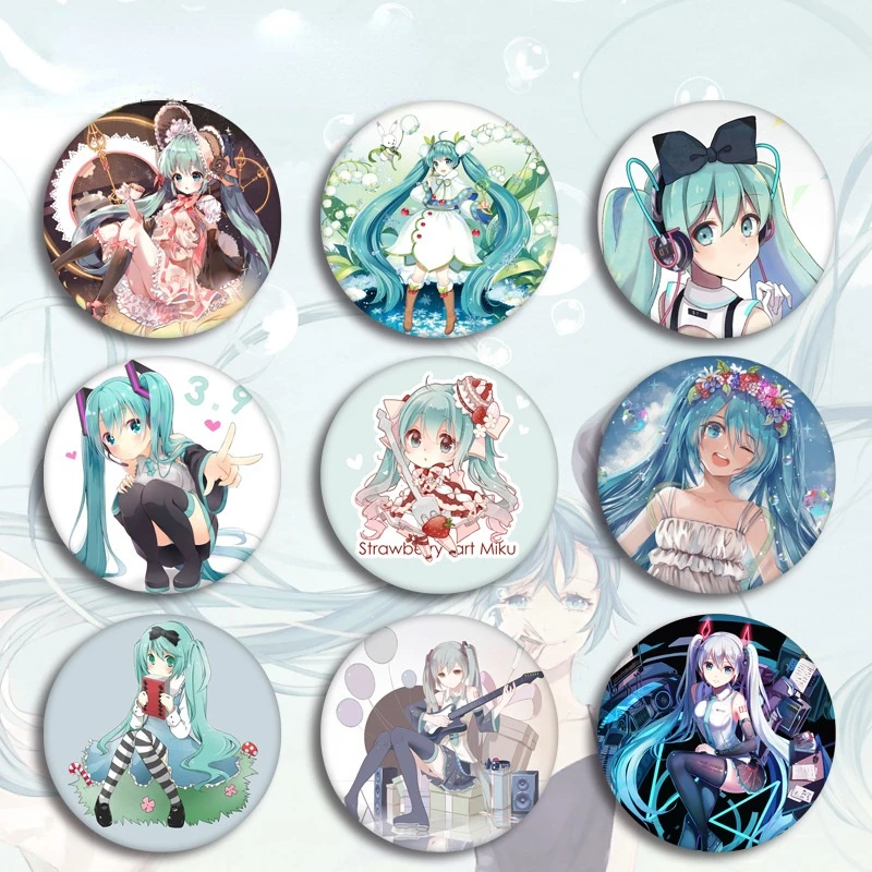Детская эмалированная брошь Hatsune Miku значок аниме в японском стиле Милая на рюкзак