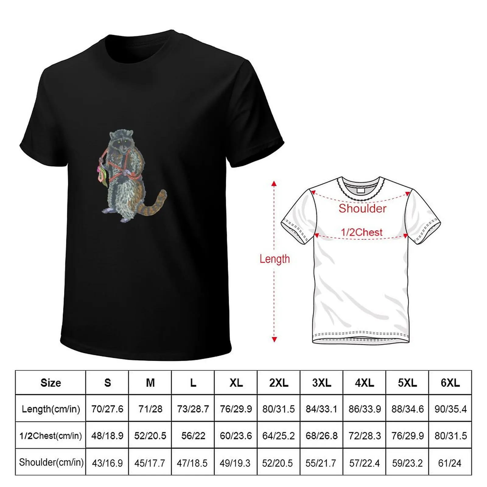 Фото Футболка Ropedart Raccoon, повседневная, для отдыха, с коротким рукавом. №2
