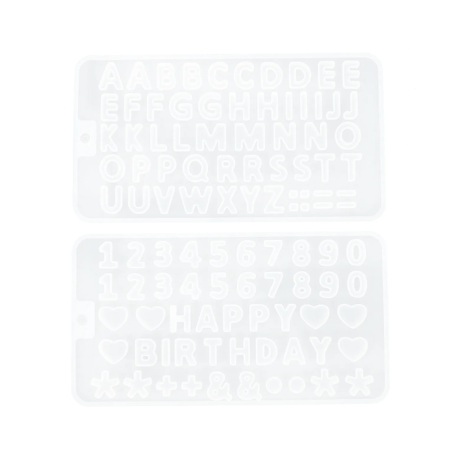 

2 Pcs Ornament Molds Epoxy Resin Keychain Letter Chocolate Silicone Alphabet Stencils ]diy