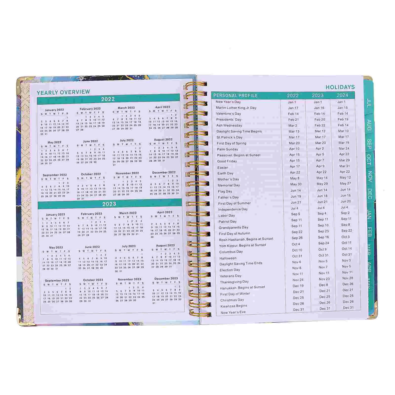 

Planner 2023 Notebook Journal Notepad Schedule Spiral Notepads Daily Coil Book Note Weekly Office Pad Calender List Diary Time