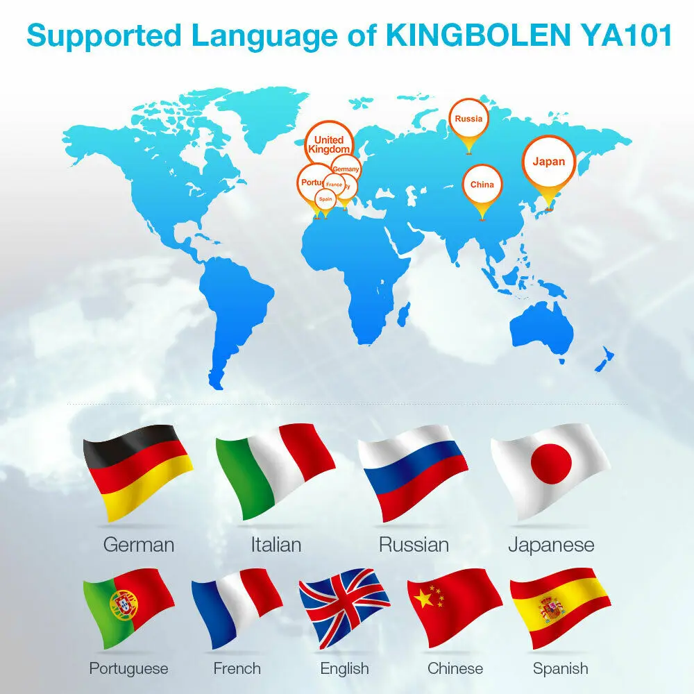 KINGBOLEN YA101 OBD2 сканер Автомобильные диагностические инструменты OBDII EOBD считыватель