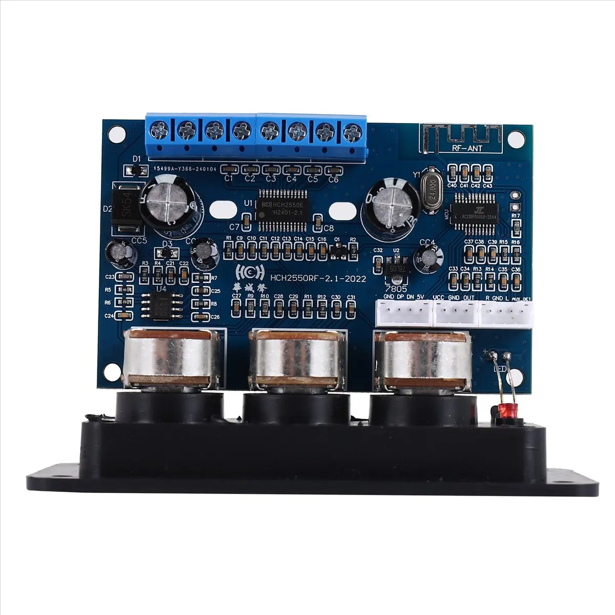 Фото (A75T) 2.1-канальная цифровая плата усилителя мощности 2X25W+50W с Bluetooth 5.0, сабвуфер, класс D, аудиоусилитель, DC 12-20В №3