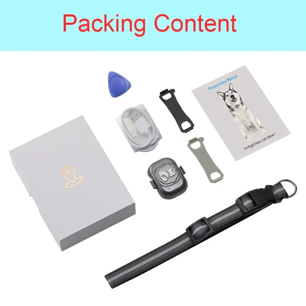 Умный мини Gps-трекер для собак водонепроницаемый против потери кошек домашних