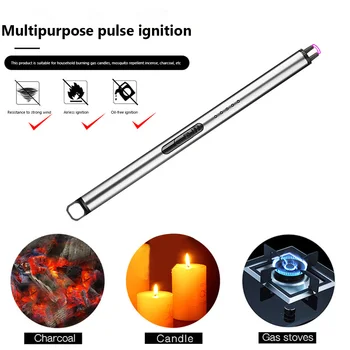 Multifunctional Flameless Lighter USB Rechargeable Electronic Pulse Igniter Safety Lock Eco-friendly for Outdoor Hiking Camping 4