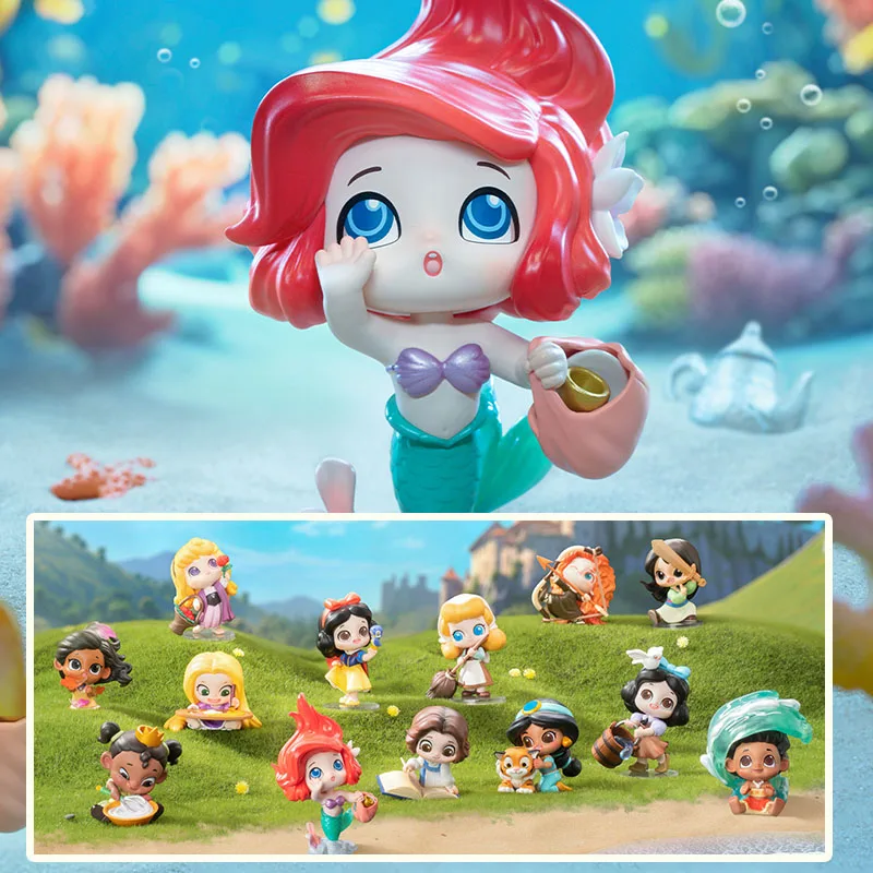 

POP MART Disney 100th Anniversary Princess Childhood Series Ariel Aurora Belle Merida Action Figure Doll Toys Gift for Kid Girl