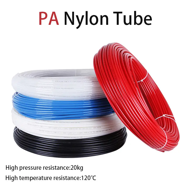 10m Nylon Tube PA Pneumatic Hose Compressor Hose Air Oil PA11-6 Pipe 4mm 6mm 8mm 10mm 12mm Pipe Air Line Hose for Compressor PA6