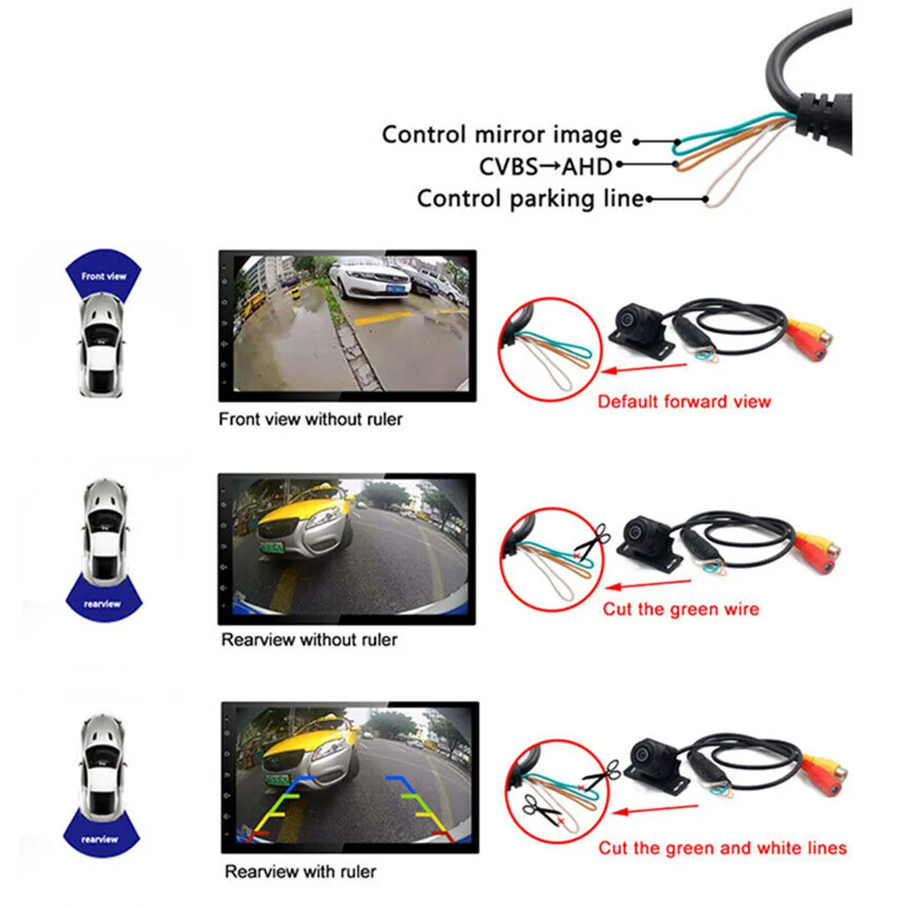 

Parking Rear View Camera Waterproof NTSC Night Vision 170° CMOS Sensor