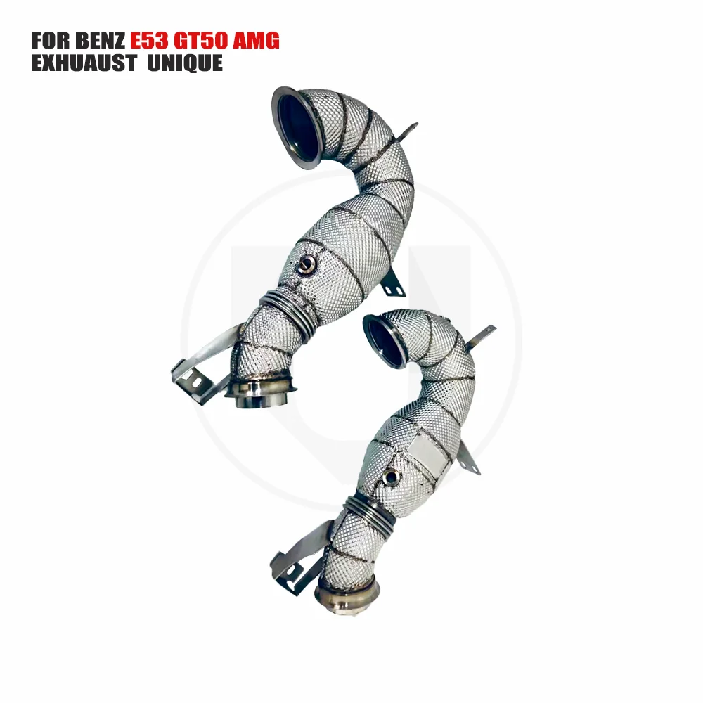 

UNIQUE Exhaust System High Flow Performance Downpipe for Mercedes-Benz E53 GT50 AMG 3.0T 2019 With Catalytic Converter Header