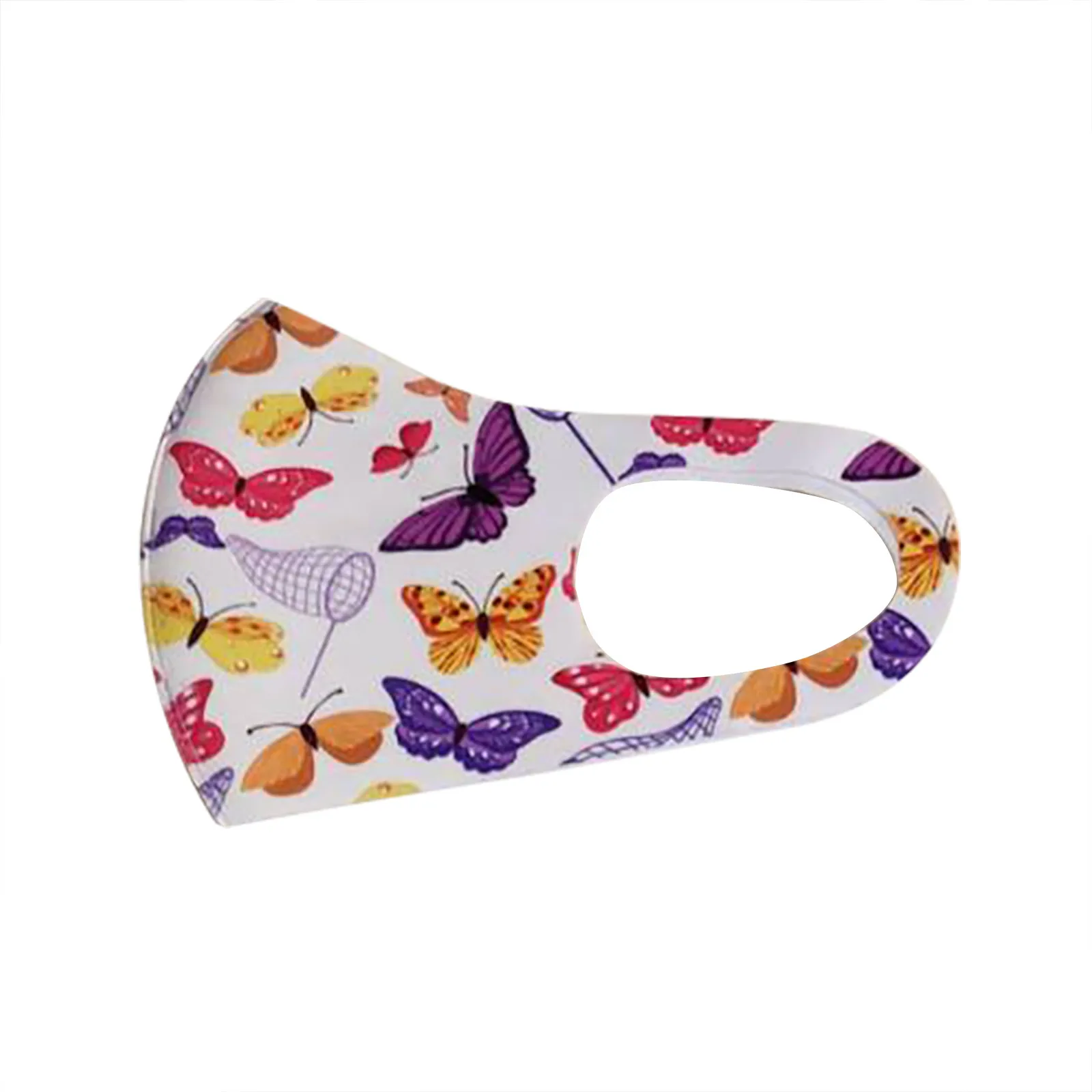 1 шт. дышащая шелковая маска с принтом бабочек |