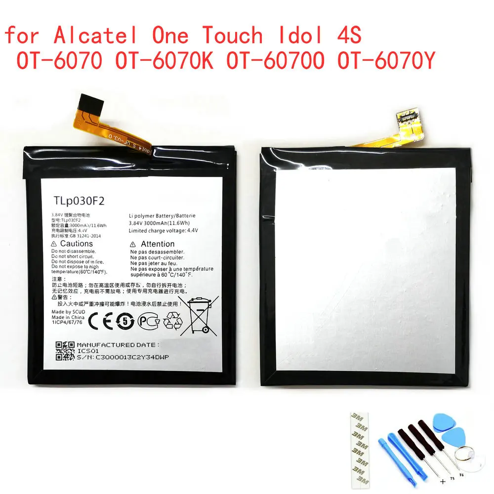 Оригинальный аккумулятор TLp030F1 TLP030F2 3000 мАч для смартфонов