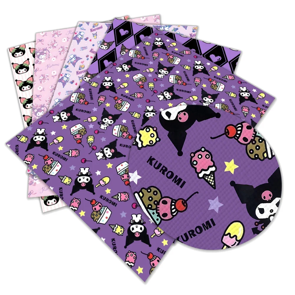 Японский мультфильм Sanrio Kuromi узор искусственная кожа крест для DIY ювелирные