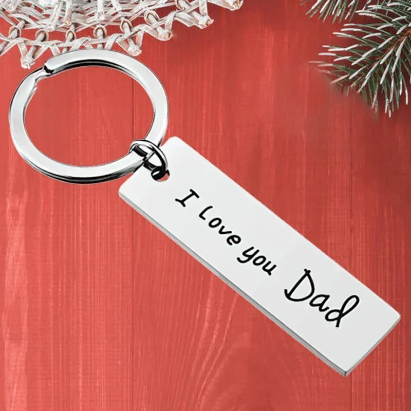 Металлический брелок для ключей отца и папы кулон Я люблю тебя папа/мама подарок