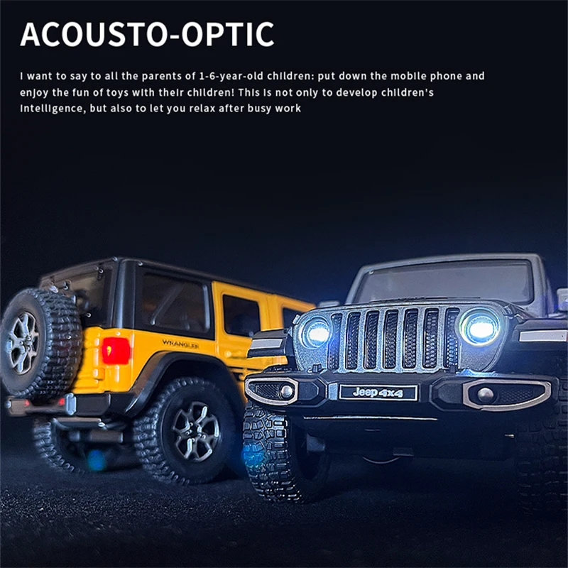 Модель автомобиля из сплава Jeeps Wrangler Rubicon 1:22 литой металлический внедорожник