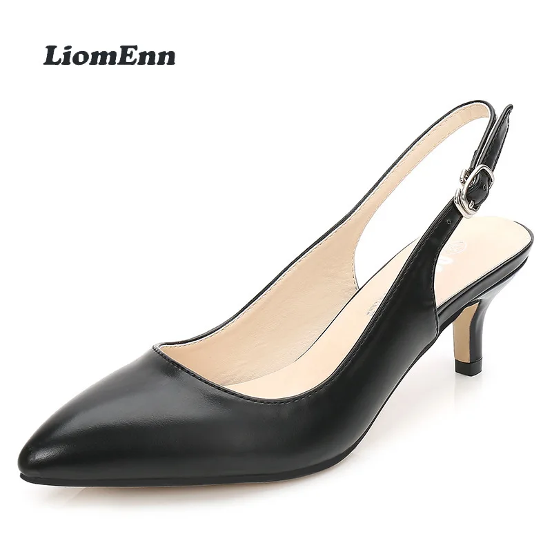 

Elegant Slingback Medium Heels Mules Women Sandals Pointed Toe Heels Pumps 2022 Trend Summer Sexy Party Dress Shoes Size 35-44