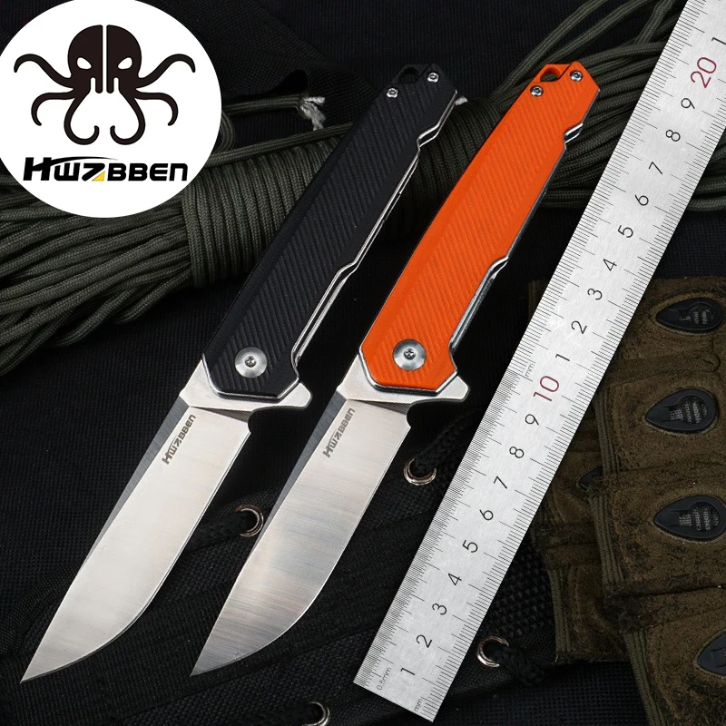Ножи Hwzbben D2 стальной складной карманный нож G10 рукоятка EDC Выживание коллекционный инструмент подарок подходит для охоты кемпинга выживания