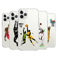 funny cartoon basketball transparent silicone cover for apple iphone 13 12 mini 11 pro xs max xr x 8 7 6 6s plus se phone case