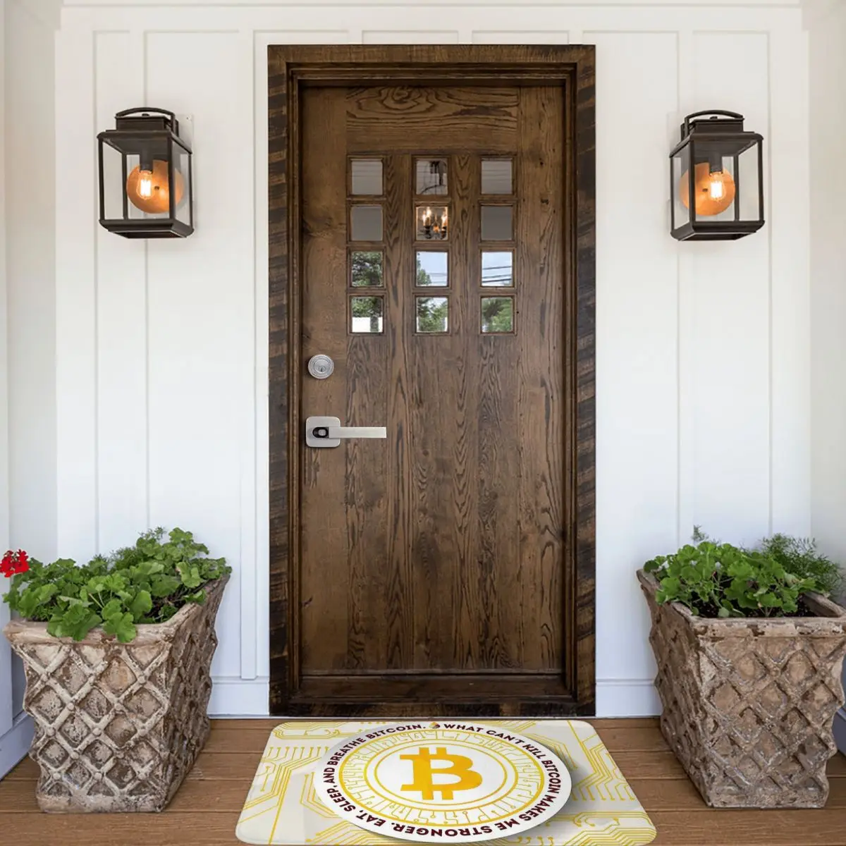 Bitcoin Virtual Currency Anti-Slip Doormat Kitchen Mat Eat Sleep Floor Carpet Entrance Door Rug Home Decor images - 6
