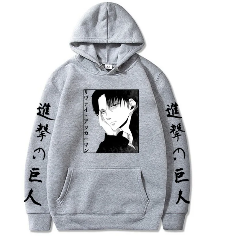 

2022 new Anime Attack on Titan Hoodie Unisex Streetwear Cosplay Sweatshirts Men Pullover Harajuku Hip Hop Hooded Tops