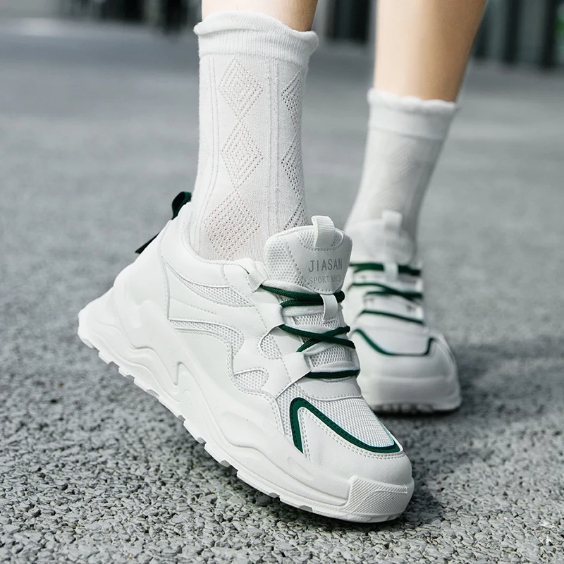

Tendy Women's Flat Shoes Casual Chunky Running Shoes Lightweight Sneakers Feminino Breathable Women Tenis Shoes Zapatos Hombre