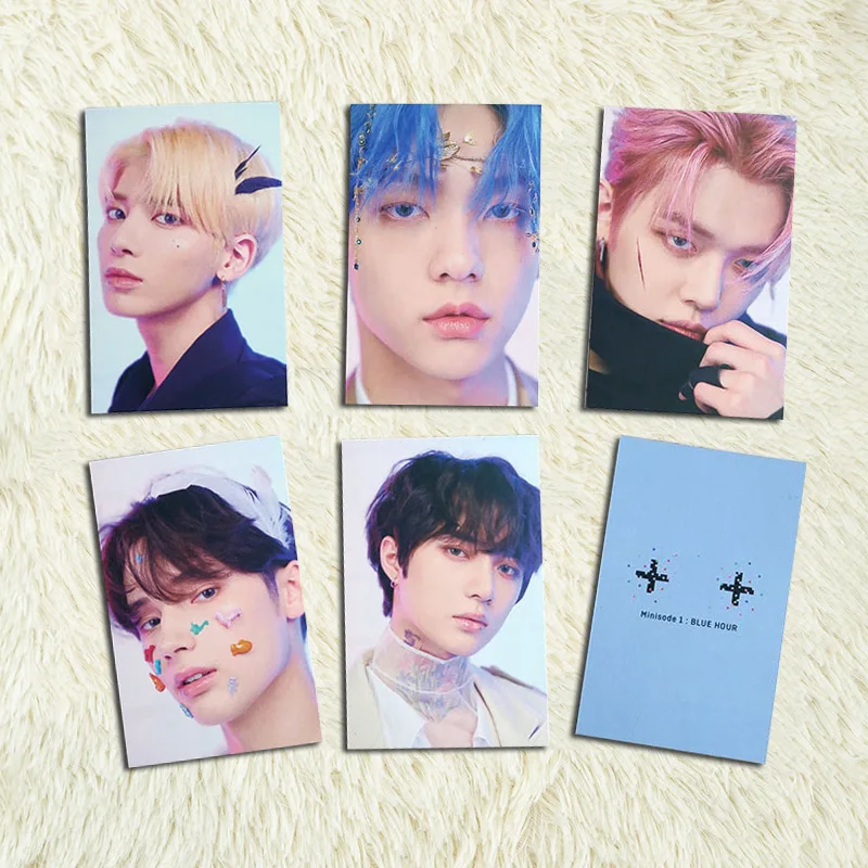 

2023 Kpop Photocards TXT Minisode:1 Blue Hour Temptation FREEZE Album LOMO Card BEOMGYU SOOBIN YEONJUN TAEHYUN Kpop Accessories