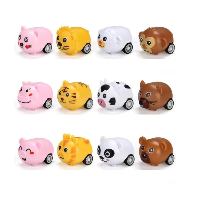 

12pcs Cute Animal Pull Back Car Kids Birthday Party Favor Toys Baby Shower Guest Gift Souvenir Boys Girl Giveaway Pinata Fillers