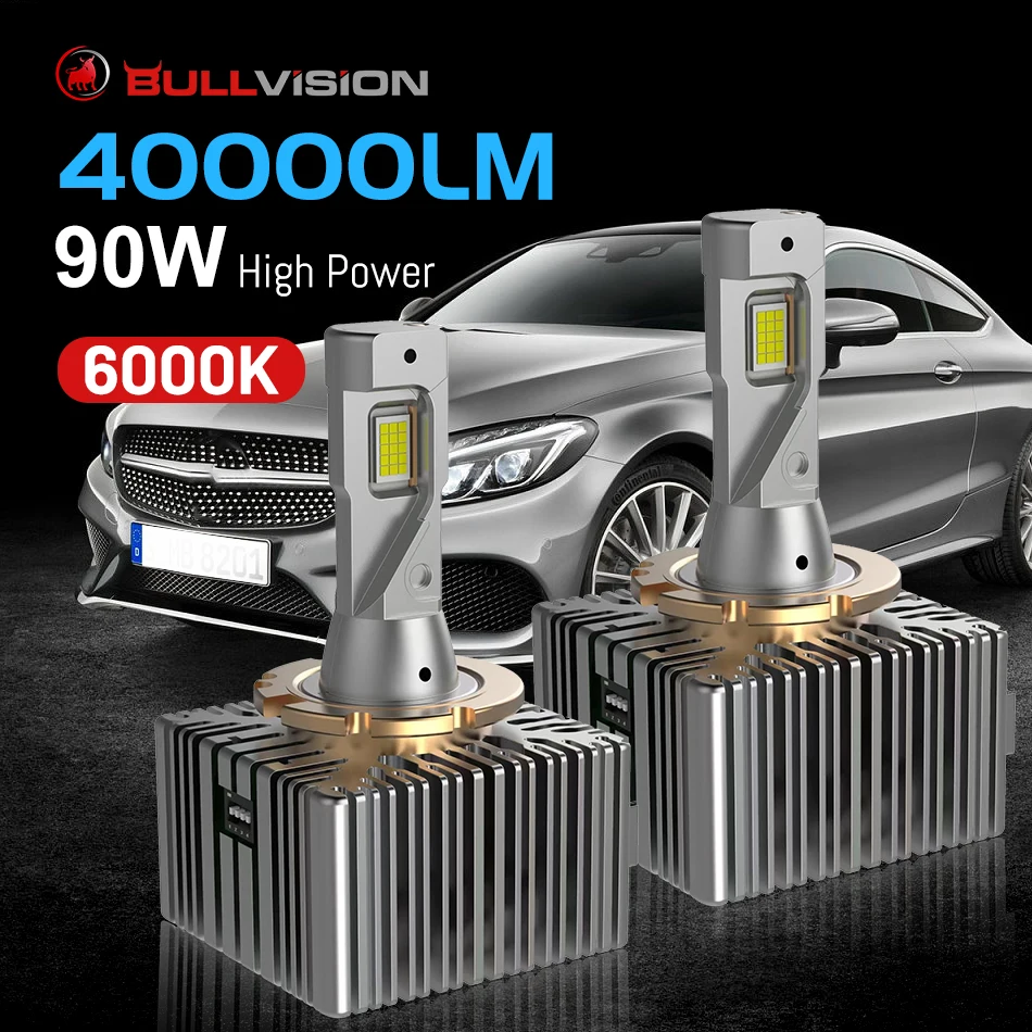 

D1S D2S D3S Led Headlight Canbus Bulbs CSP D4S D5S D8S Led 40000LM 90W Super Bright D1R D2R D3R D4R D Series Car Lamp Auto Light
