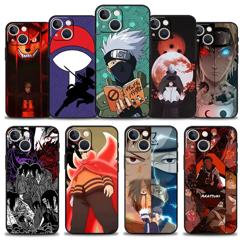 

Capinha Funda for iPhone 13 12 11 XS Max XR X 13mini 8 7 6 6S 5 14 SE Silicon Case Etui Coque Soft Cover Kakashi Obito