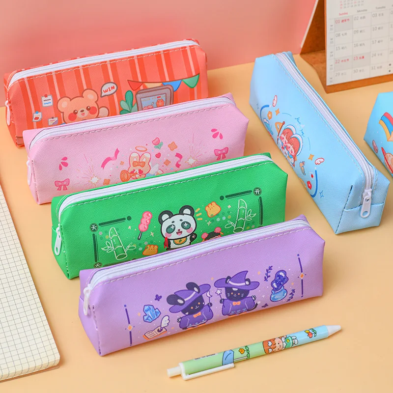 

Большой Органайзер Kawaii из искусственной кожи с мультипликационным рисунком, школьная искусственная деталь для девочек, товары для учебы