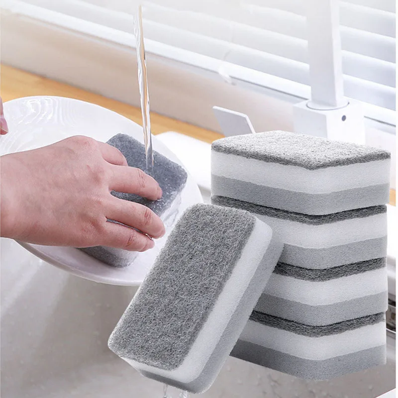 

15Pcs Dishwashing Spong Mop Kitchen Decontamination Sponge Brush Household Scouring Pad Wipe Pot Pan Cloth Cleaning Towels Tool