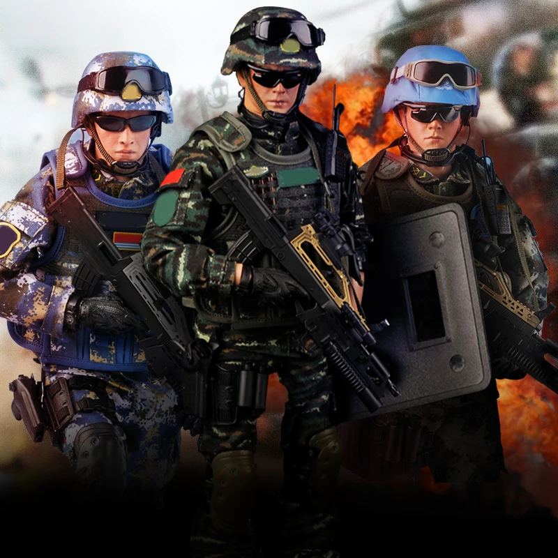 S 12inch Toy Soldier Chinese Peace Mission Navy Army Men Peacekeeper Model Military Collection Gift