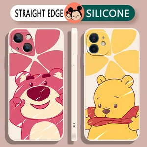 cute winnie lotso bear phone csae for funda iphone 11 case 12 13 pro max 12 13 mini x xs xr max 6 6s 7 8 plus silicone celular free global shipping