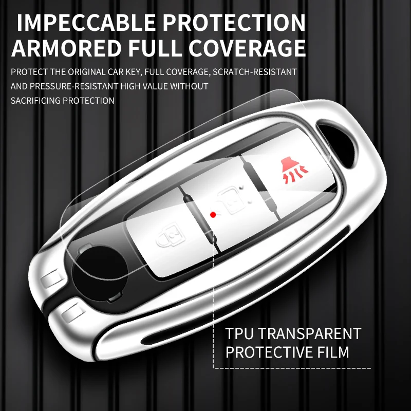 

Car Key Case Cover For Nissan Qashqai X-Trail T31 T32 Juke J10 J11 Tiida Altima Pathfinder Kicks Zinc Alloy Retrofit Accessories