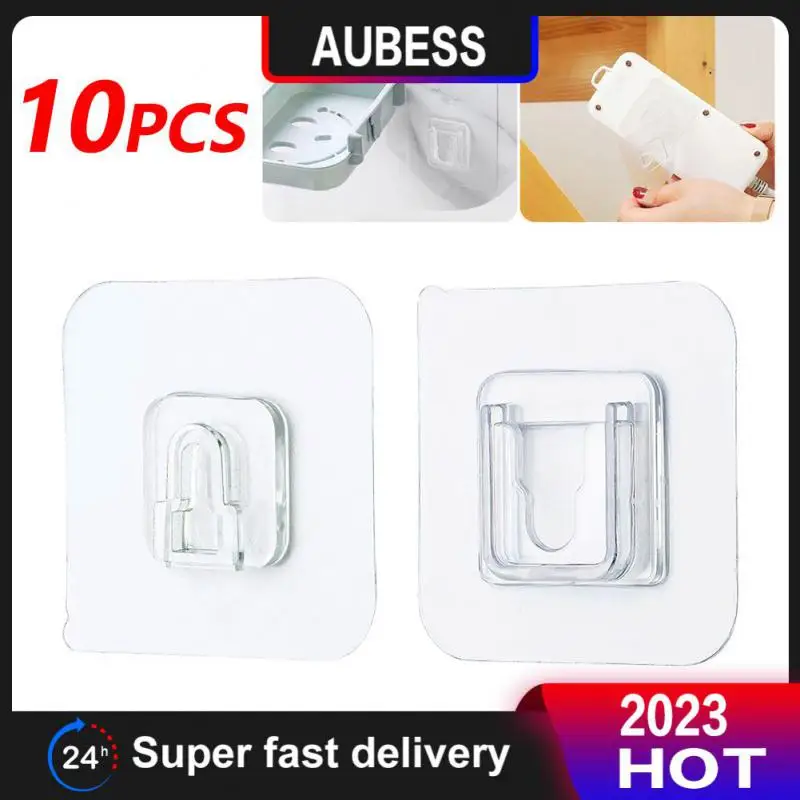 

1/5/10/50 Pairs Double Sided Adhesive Wall Hooks Wall Hanger Transparent Suction Cup Sucker Hook Double-Sided Multi-Purpose Hook