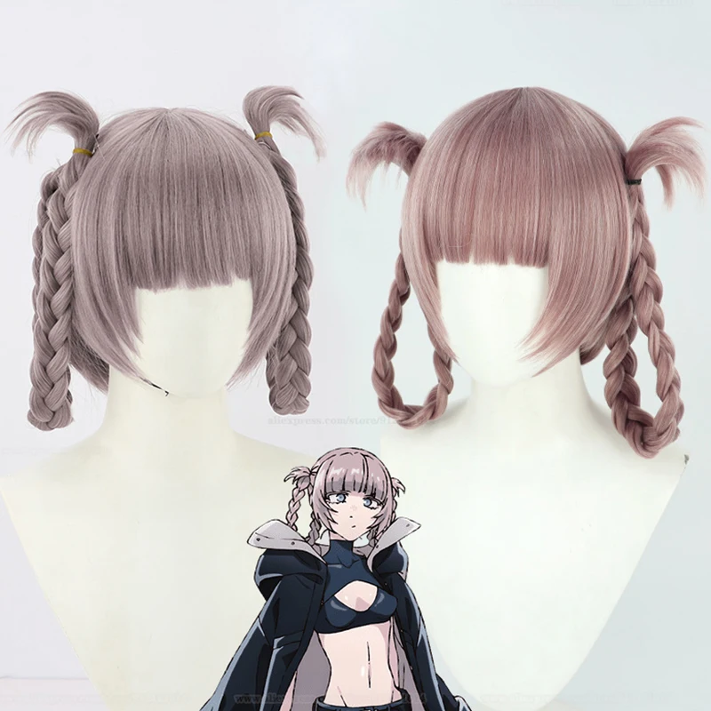 

Парик для косплея аниме «Call of The Night» нананакиса назуна, серый, фиолетовый, с двойной оплеткой, Yofukashi No Uta Nanakusa Nazuna, сероватые парики