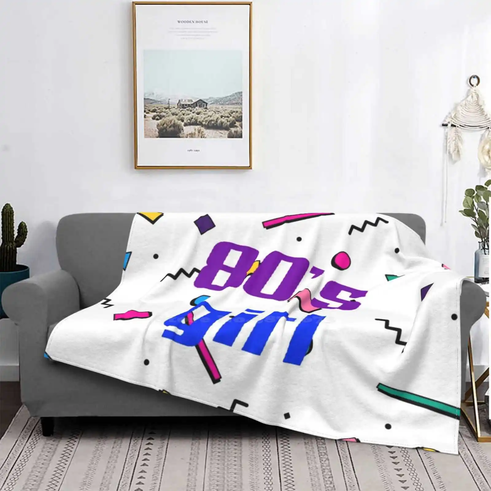 

80S Girl Creative Design 3D Full Play Comfortable Flannel Blanket 80S Love 80 Colorful