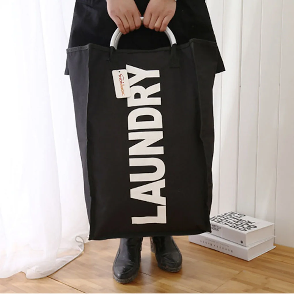 

Складная корзина для грязного белья, большая корзина для грязного белья, корзина для сортировки, сумка для грязной одежды из ткани Оксфорд с алюминиевой ручкой