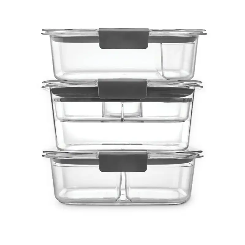 

Food Storage Containers, 12 Piece Sandwich and Salad Lunch Kit, Leak-Proof, BPA Free, Clear Tritan Plastic