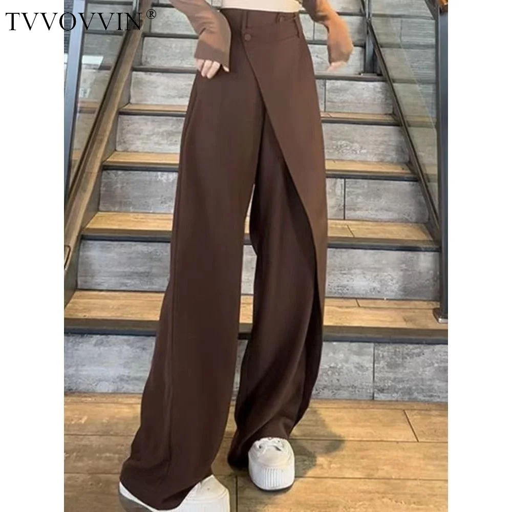 

Ассиметричные модные прямые брюки TVVOVVIN 2023, женские осенние уличные брюки, модные женские брюки Z48E