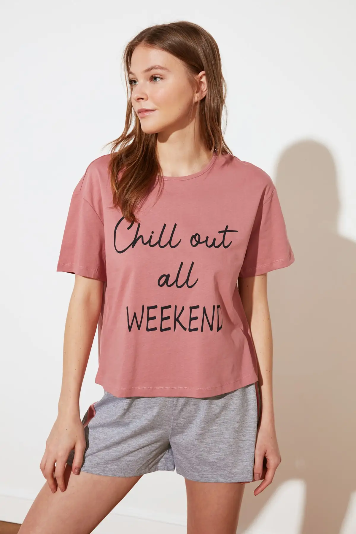 

Trendyol Printed Knitted Pajamas Set THMSS21PT0574