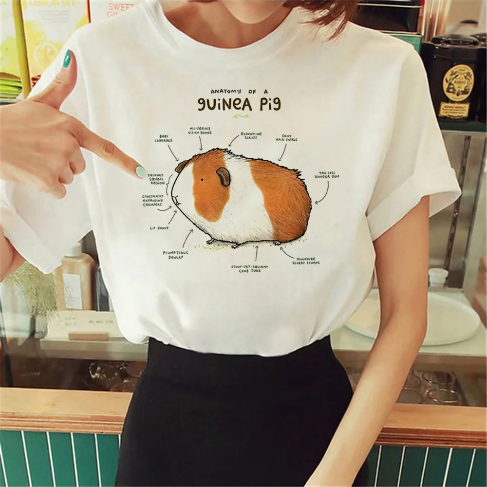 

Anatomy of a Guinea Pig t shirt women summer graphic comic t shirt girl manga clothes