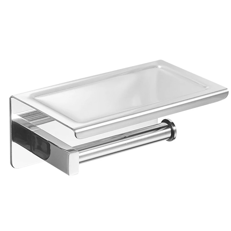

Bathroom Stainless Steel Toilet Roll Holder Wall Mount WC Paper Phone Holder Tissue Boxes Kitchen Paper Towel Holder
