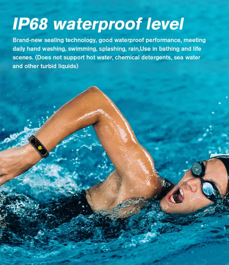 

M6 Smart Watch Men Women Fashion Sports Smartwatch IP68 Waterproof Swim Watches Pedometer Heart Rate Blood Pressure Bracelet