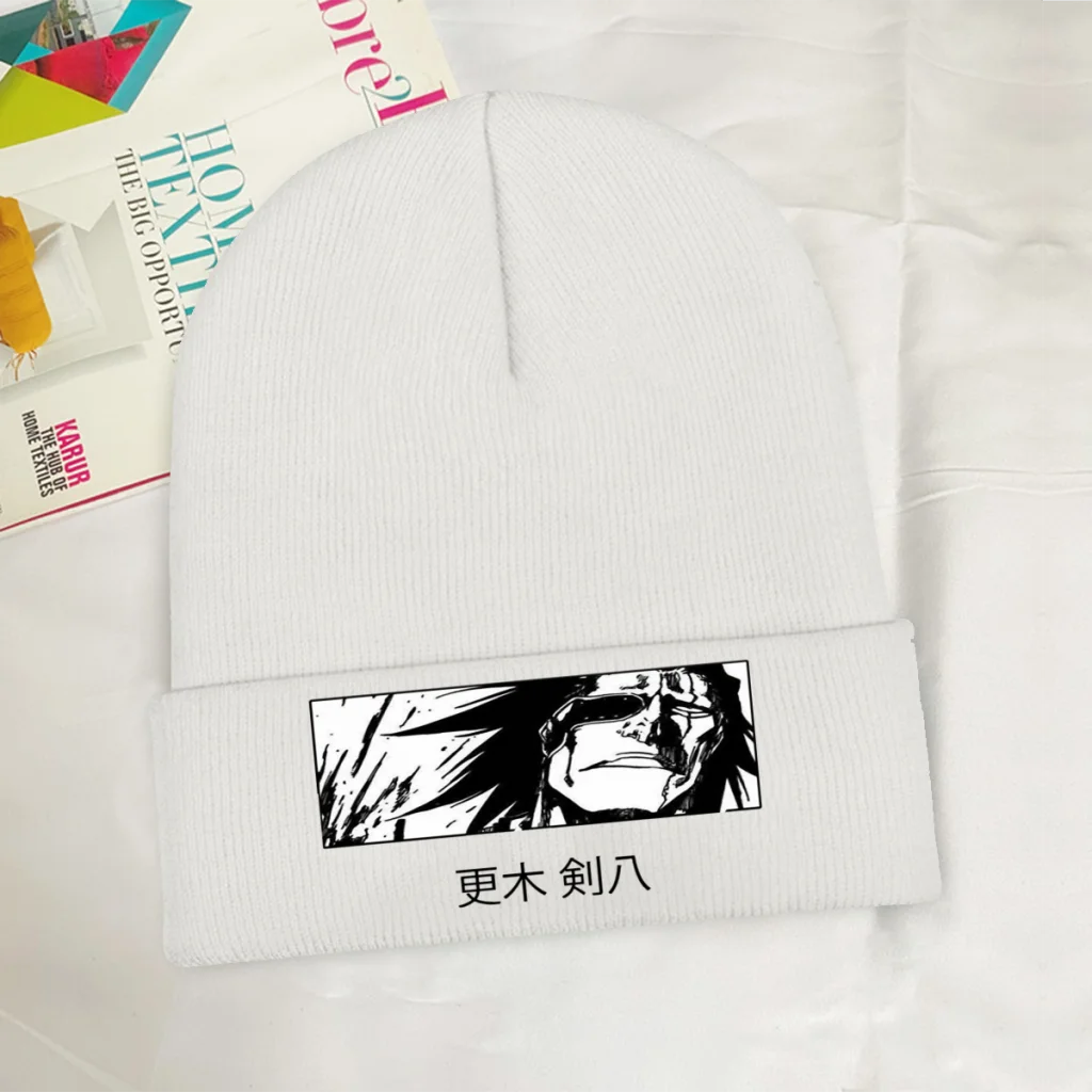 

Kenpachi Zaraki Skullies Beanie отбеливающая манга вязаный берет Мужские Женские теплые кепки лыжи. Походные модные эластичные шапки без козырька
