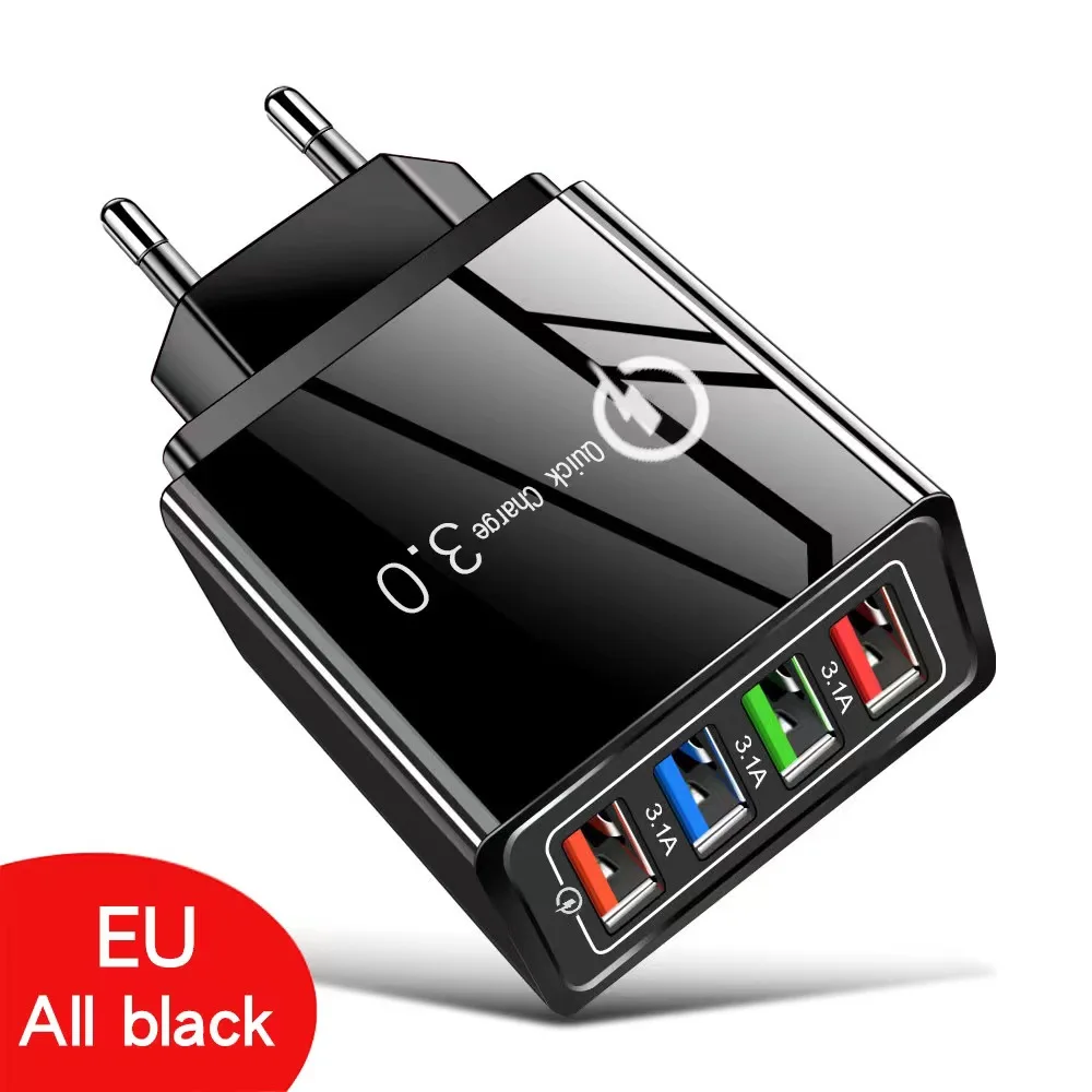 USB-зарядное устройство с вилкой Стандарта ЕССШАВеликобритании для быстрой зарядки 3,0, подходит для планшетов, стандартных адаптеров, портативных настенных зарядных устройств, (art.: 3920c8bb6e710) - 3920c8bb6e710