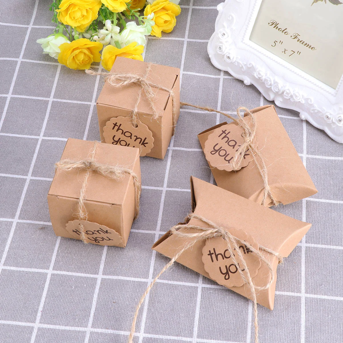 

Eco-Friendly Kraft Paper Candy Boxes for Parties and Gifts - Thanksgiving Birthday Wedding and More!