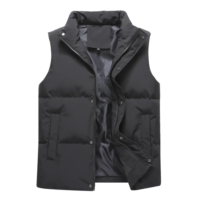 

sleeveless jacket for men winter plus size thick warm solid outwear vast coat women autumn casual Zipper vests Waistcoats jacket