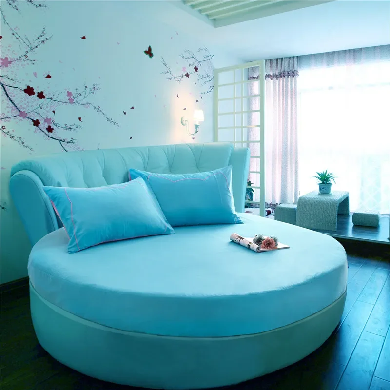 

Хлопковая круглая простыня 180x180/200x200 см