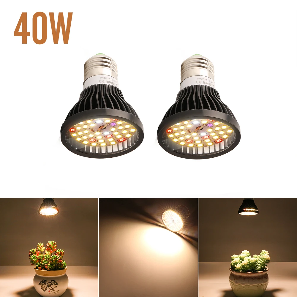 

LVJING светодиодные лампы для растений E27 40Вт 56LED