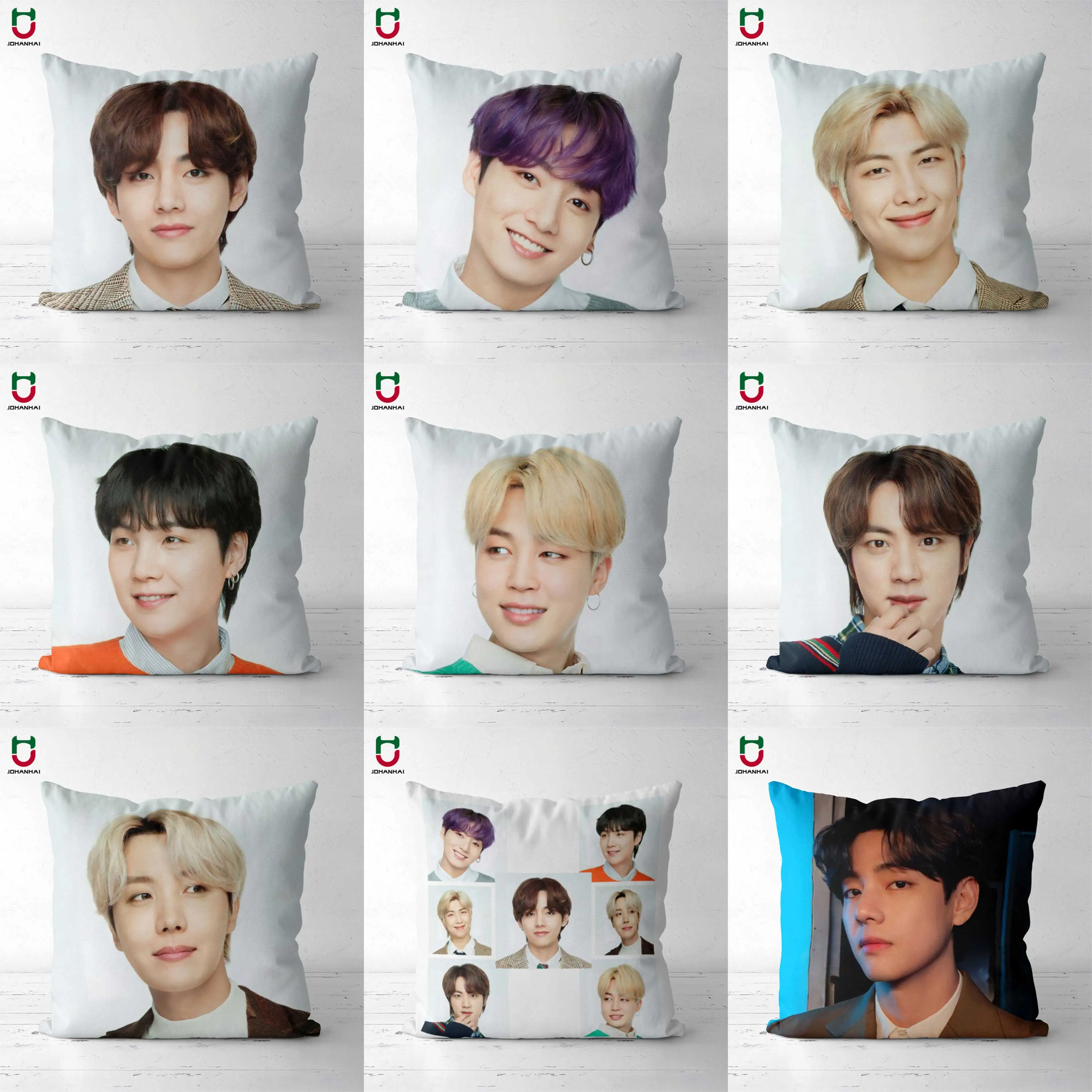 

Kpop Cushion Kpop Pillowcase Version DIY 72 Cushion Cover Square Poszewka 40x40CM 45x45CM