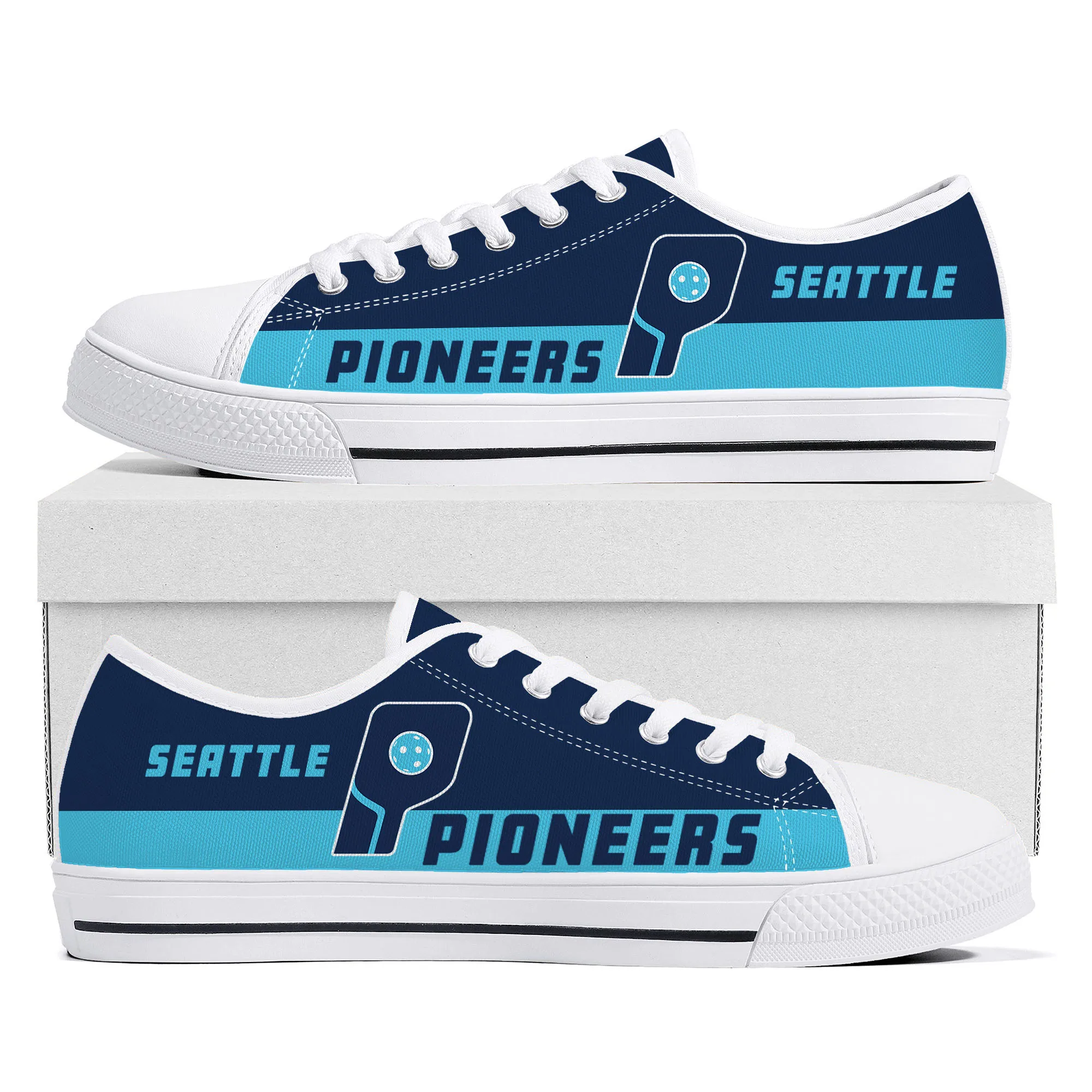 

Черные низкие кроссовки SEATTLE пионер пиклбол Мужские Женские подростковые холщовые высококачественные кроссовки повседневная обувь на заказ обувь «сделай сам»